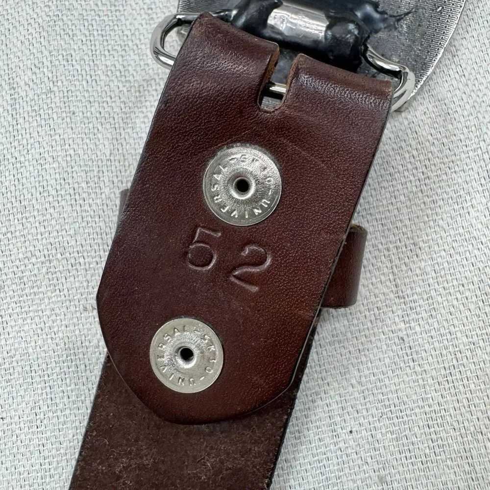 Vietnam Veteran 1959-1975 Leather Belt VFW Eagle Buckle Made in USA Size 52